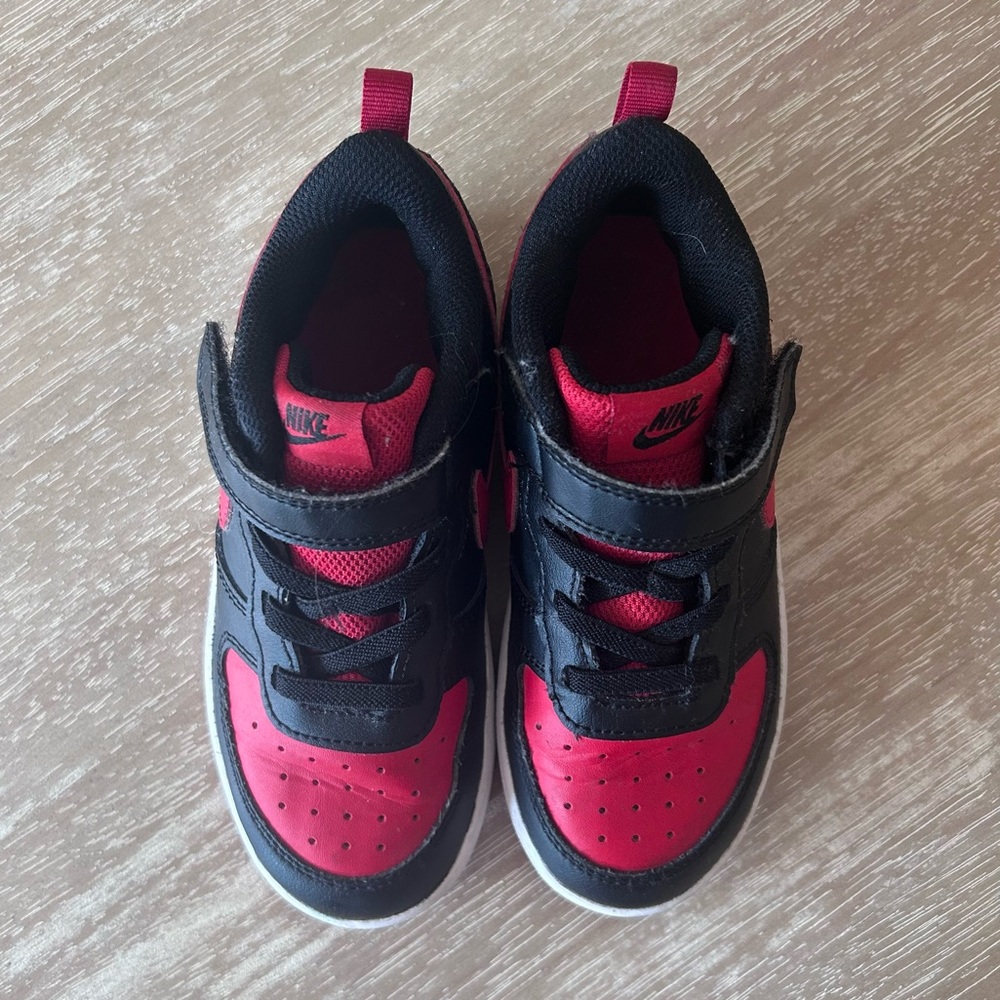 Nike Toddler, Court Borough  Size 10c, University Red, Black and White